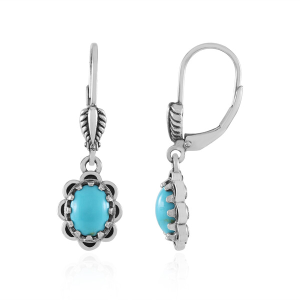 Pendientes en plata con Turquesa