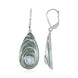 Sky Blue Topaz Silver Earrings(Adela Silber)