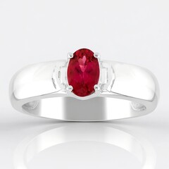 Anello in argento con Rubellite Brasiliana AAA