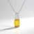 Collana in argento con Zaffiro Giallo del Madagascar