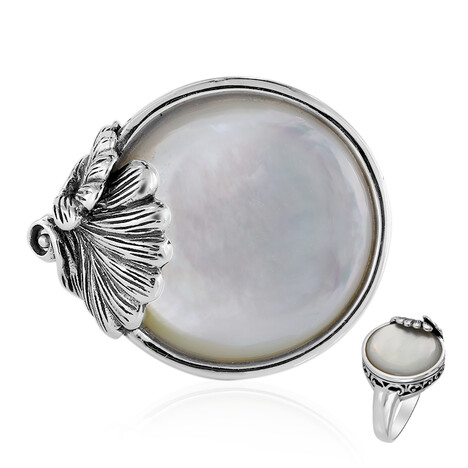 Perlmutt-Silberring (Art of Nature)