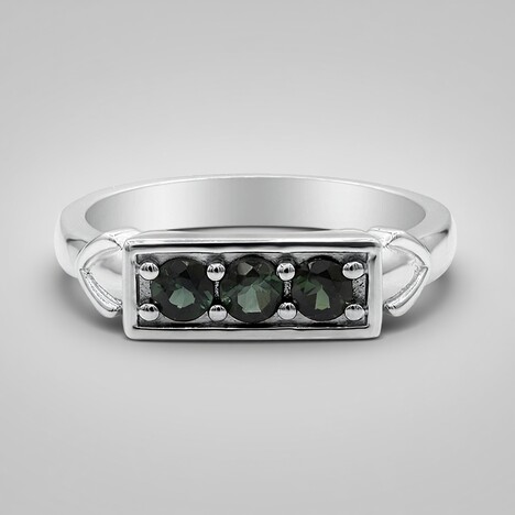 Anello in argento con Tormalina Verde Brasiliana