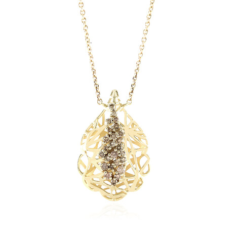I2 Champagner-Diamant-Goldcollier (Ornaments by de Melo)