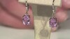 Pendientes en plata con Fluorita rosa