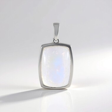 Colgante en plata con Piedra de luna azul (KM by Juwelo)