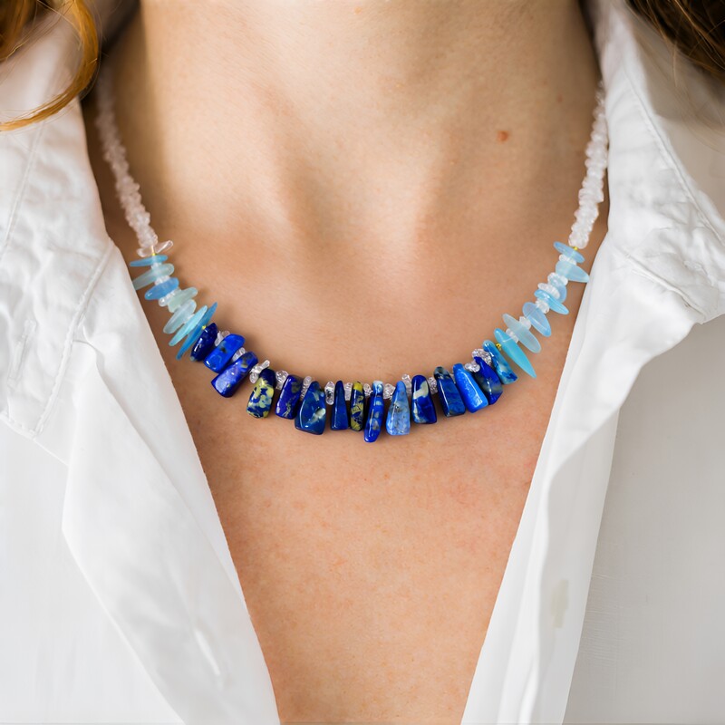 Collar en plata con Cuarzo blanco