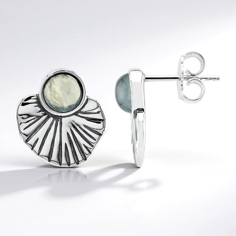 Orecchini in argento con Prehnite