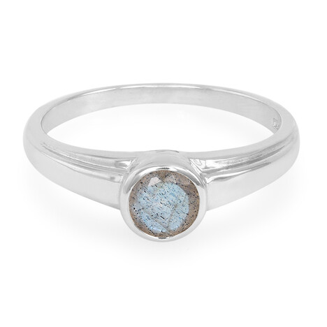 Zilveren ring met een spectroliet