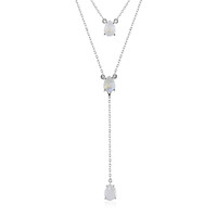 Collana in argento con Pietra di Luna Arcobaleno