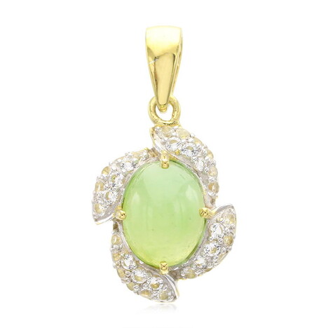 Colgante en plata con Crisoprasa imperial