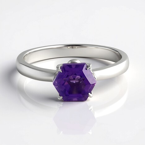 Anello in argento con Ametista del Marocco