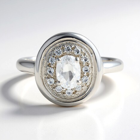 Anello in argento con Goshenite
