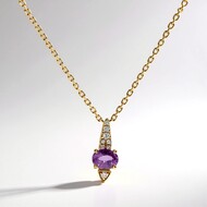 Collar en oro con Zafiro rosado (CIRARI)