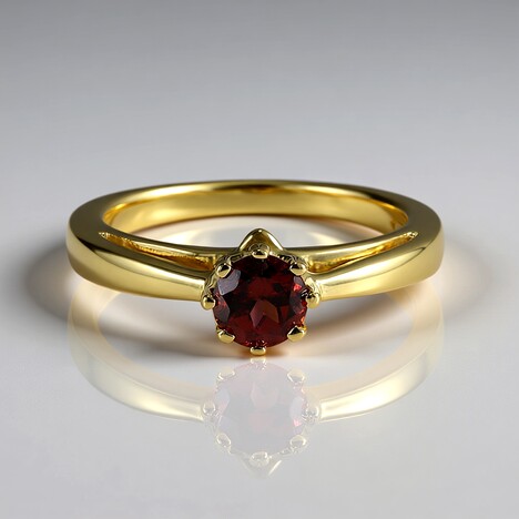 Bague en argent et Grenat du Mozambique