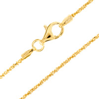 Silber-Criss-Cross-Kette - 90 cm - 5,22 g - vergoldet