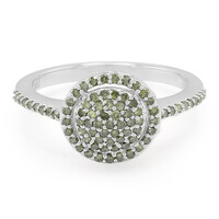 Bague en argent et Diamant fantaisie