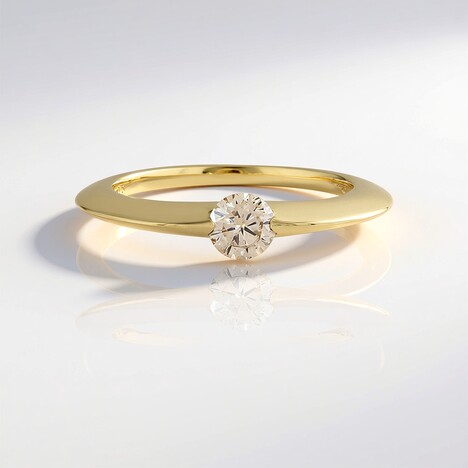 Anello in oro con Diamante Champagne I2 (de Melo Gold)