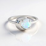 Anello in argento con Opale di Welo