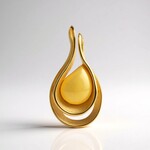 Ciondolo in argento con Ambra Milky Baltica (dagen)