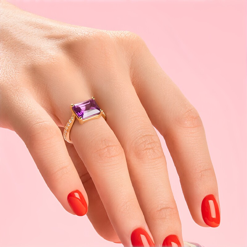 Gouden ring met amethisten (de Melo Gold)