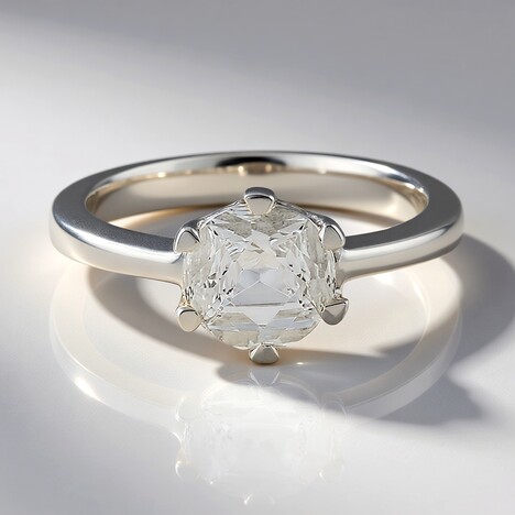 Anello in argento con Topazio Bianco