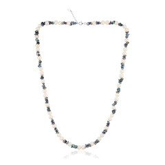 Collana in argento con Perla d'Acqua Dolce Bianca
