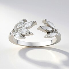 Anello in argento con Topazio Bianco