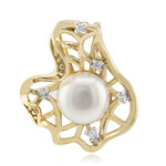 Zilveren hanger met een Witte zoetwater kweekparel (TPC)