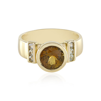 9K Unheated Yellow Tanzanite Gold Ring (Adela Gold)