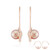 Pendientes en plata con Perla Ming púrpura (TPC)