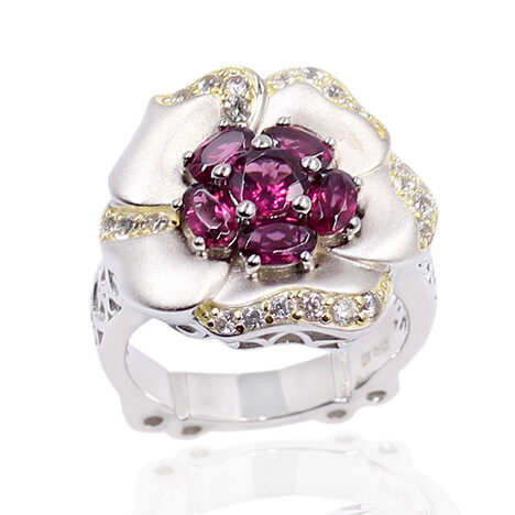 Anillo en plata con Rodolita (Dallas Prince Designs)