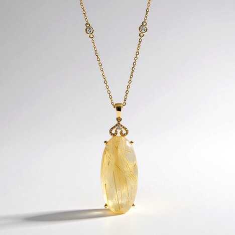 Collana in oro con Quarzo Rutilato (CIRARI)