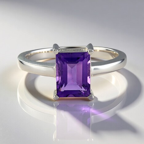Bague en argent et Améthyste de Sibérie