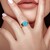 Anello in argento con Apatite Blu Neon