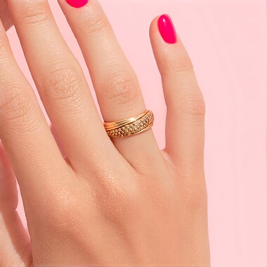Bague en or et Diamant rose de France SI1 d'Argyle  (Annette)