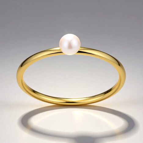 Bague en argent et Perle blanche de culture d'eau douce