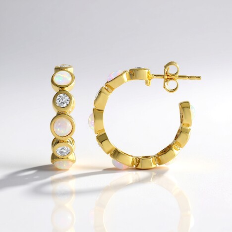 Orecchini in argento con Opale di Welo