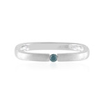 Zilveren ring met een I2 Blauwe Diamant (de Melo)