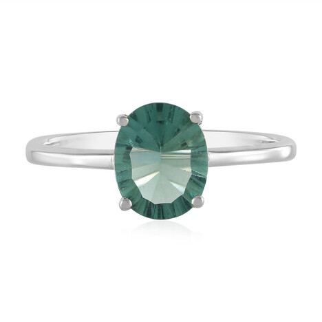 Green Fluorite Silver Ring