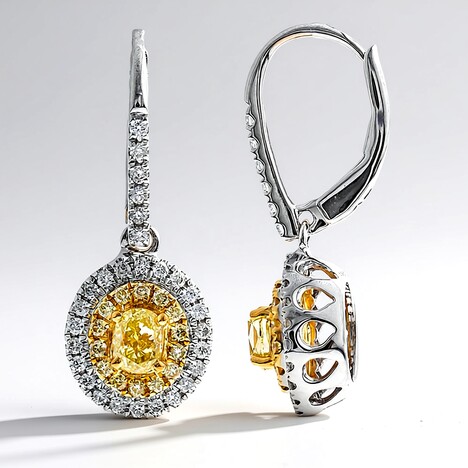 Orecchini in oro con Diamante Giallo SI2 (CIRARI)