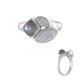 Bague en argent et Pierre de lune bleue (KM by Juwelo)