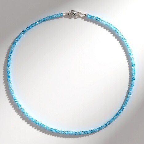 Collana in argento con Topazio Blu Cielo