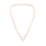 Collar en plata con Perla rosa Freshwater