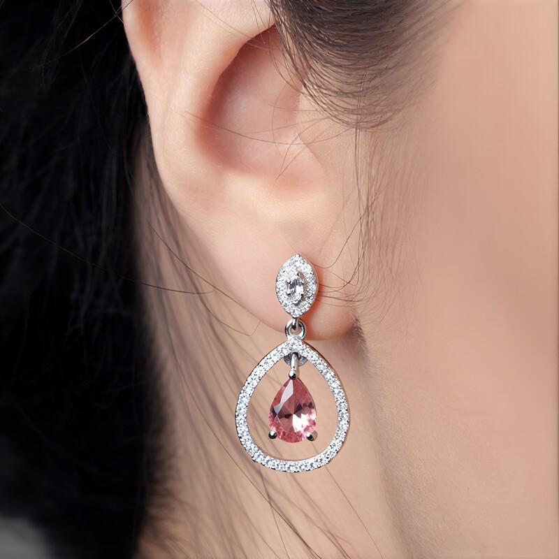 Turmalin-Silberohrringe (Adela Silber)