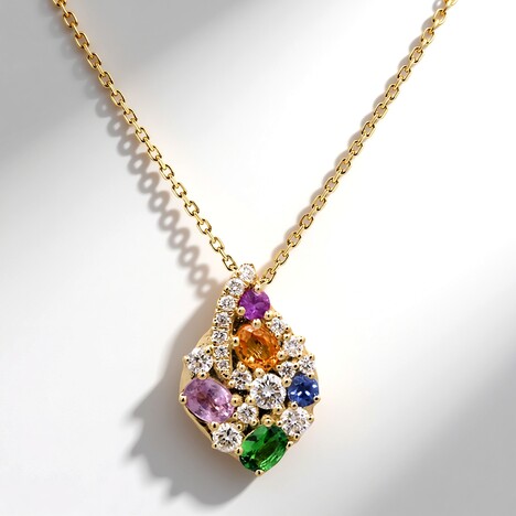 Collana in oro con Granato Mandarino (CIRARI)