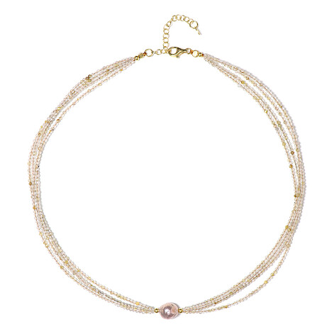 Edelstein-Silberhalskette