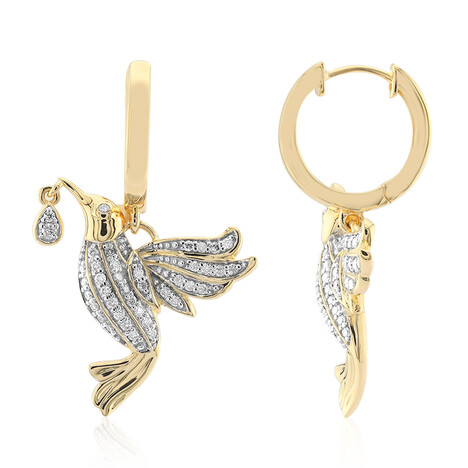 Gouden oorbellen met Diamanten SI1 (G) (Annette)