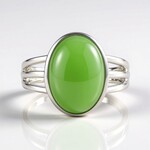 Anello in argento con Giada Canadese