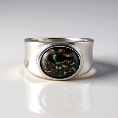 Leoparden-Opal-Silberring