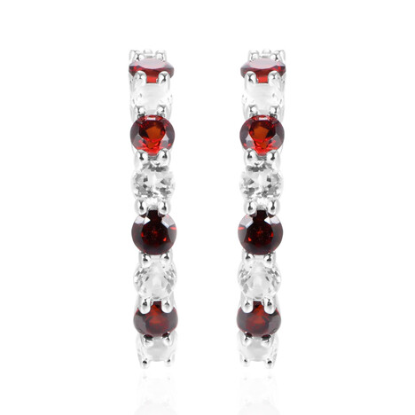 Orecchini in argento con Granato Mozambico